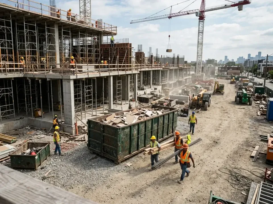 commercial-construction-site-w-002 — frequently asked questions, Low Cost Construction Dumpster Rental in Oak Park Heights,…